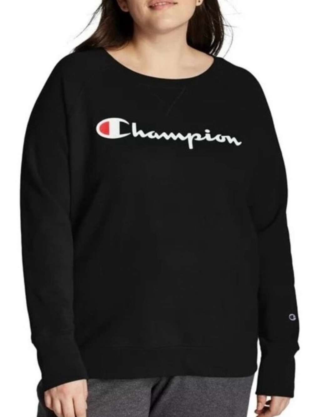 Champion PowerBlend Sweatshirt (Women’s Plus 1X) - Picture 8 of 12